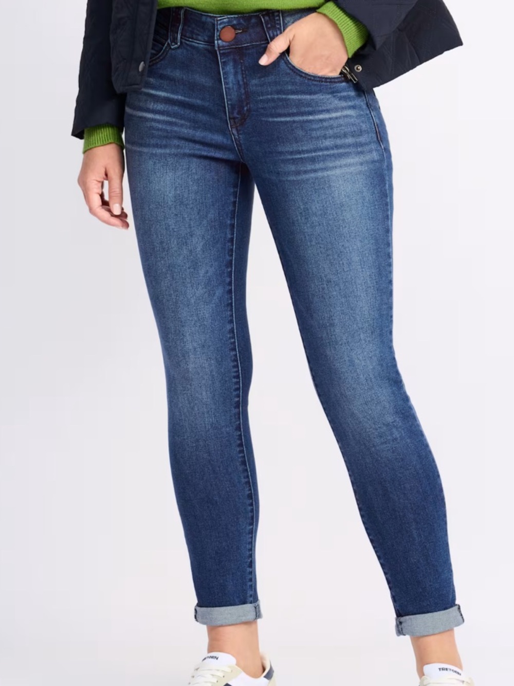 Democracy Ab Solution Women's Skinny Ankle Jeans in Dark Blue Wash. size 12 - Picture 12 of 12